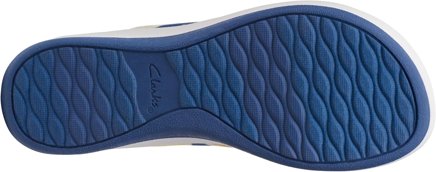 image:imageClarks Womens Arla Glison Flip FlopBlue Textile With Lemons