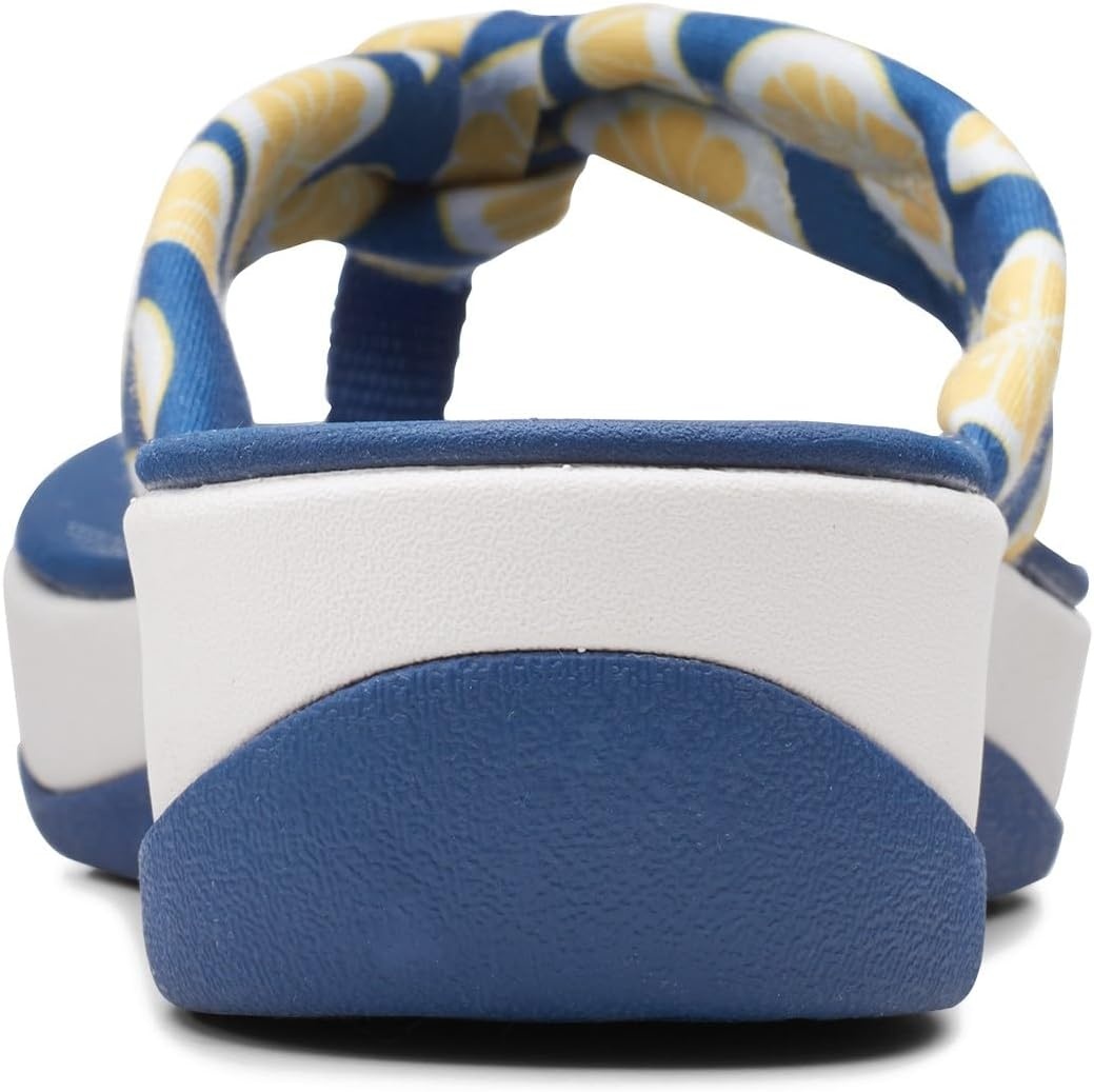 image:imageClarks Womens Arla Glison Flip FlopBlue Textile With Lemons