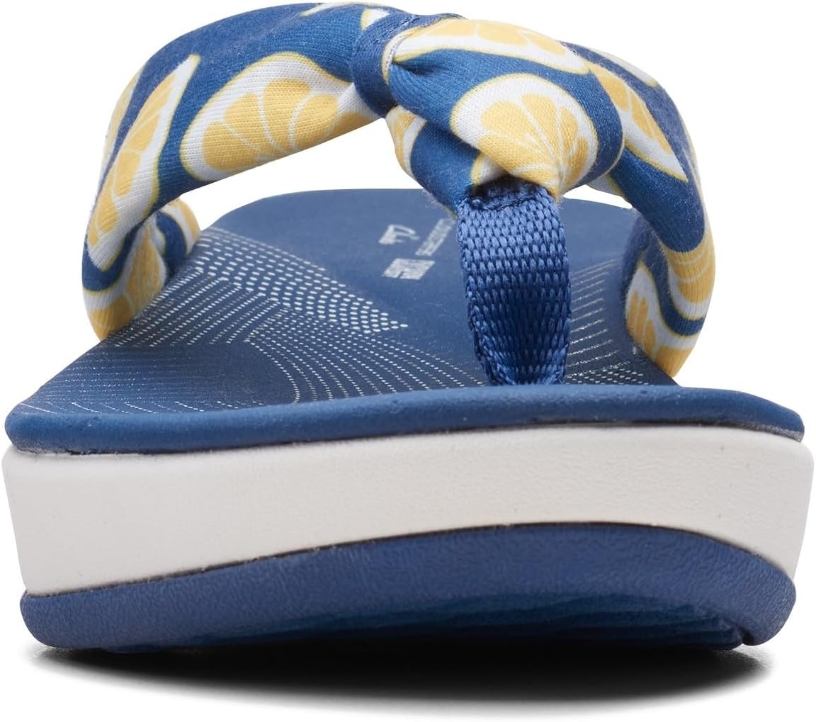 image:imageClarks Womens Arla Glison Flip FlopBlue Textile With Lemons