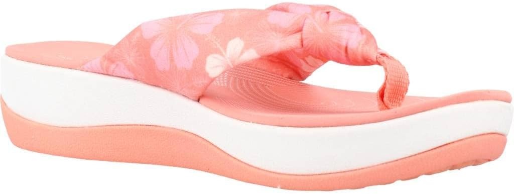 image:imageClarks Womens Arla Glison Flip FlopDark Peach White Textile