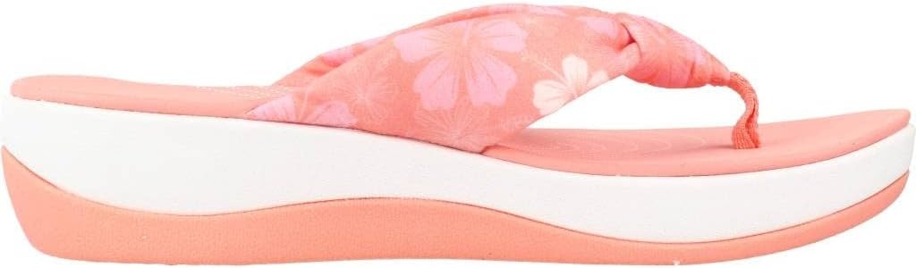image:imageClarks Womens Arla Glison Flip FlopDark Peach White Textile