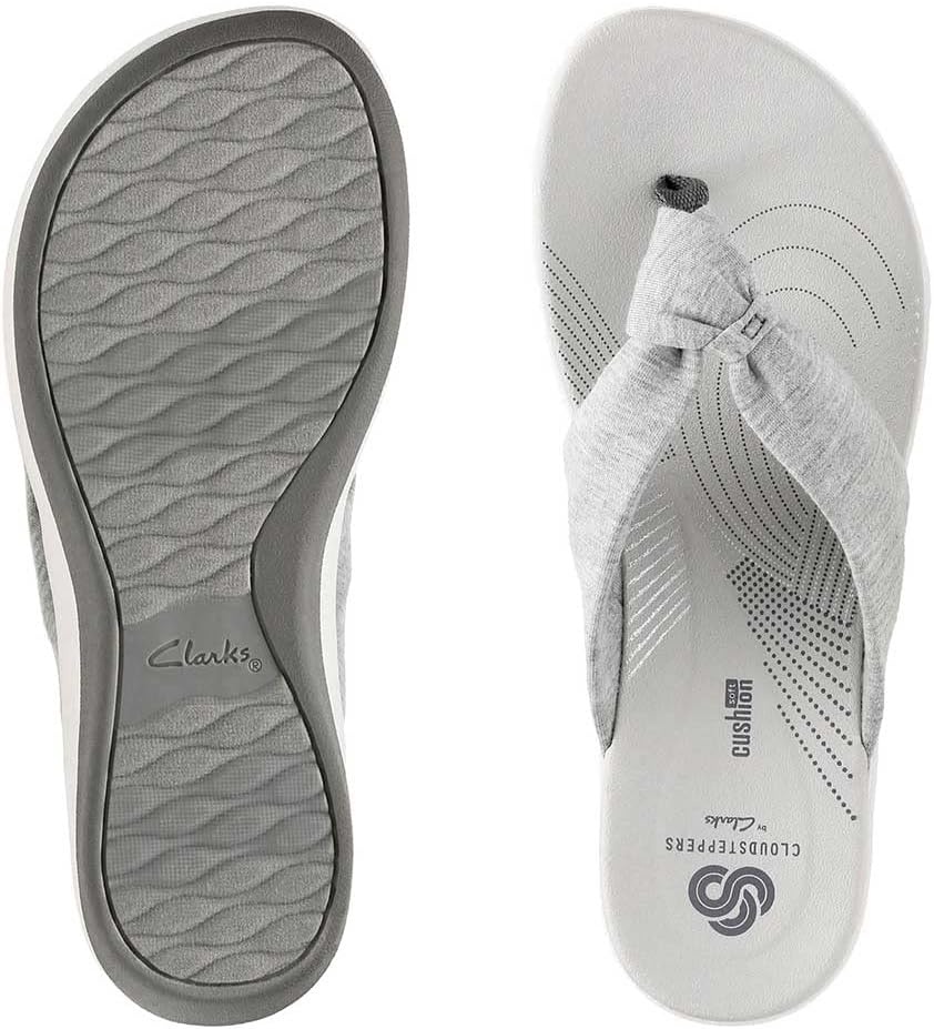 image:imageClarks Womens Arla Glison Flip FlopLight Grey Heather Textile