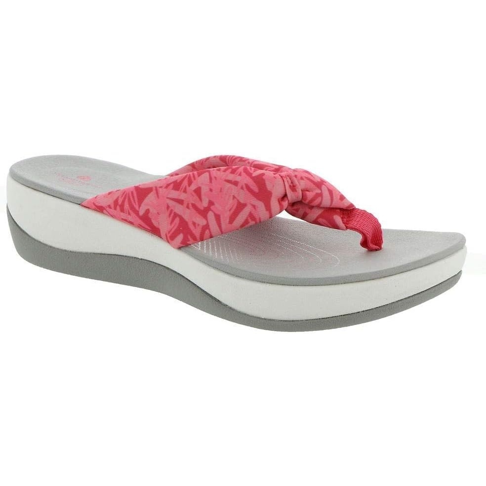 image:imageClarks Womens Arla Glison Flip FlopBerry Pink Floral Textile