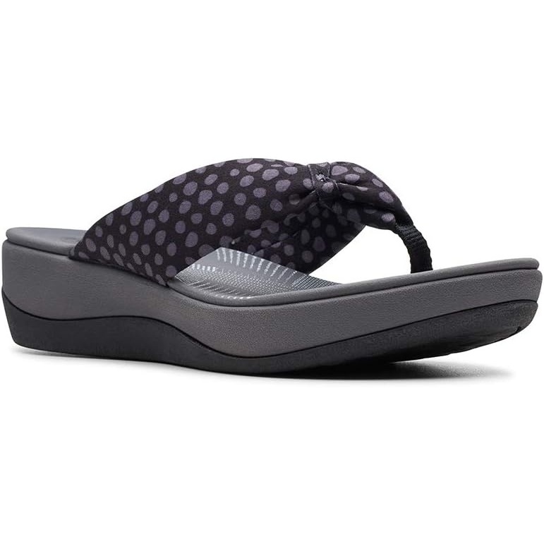 image:imageClarks Womens Arla Glison Flip FlopBlack Textile W Wht Pok