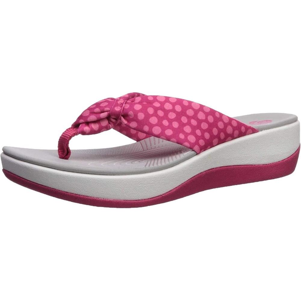 image:imageClarks Womens Arla Glison Flip FlopBright Rose TextilePink Dots