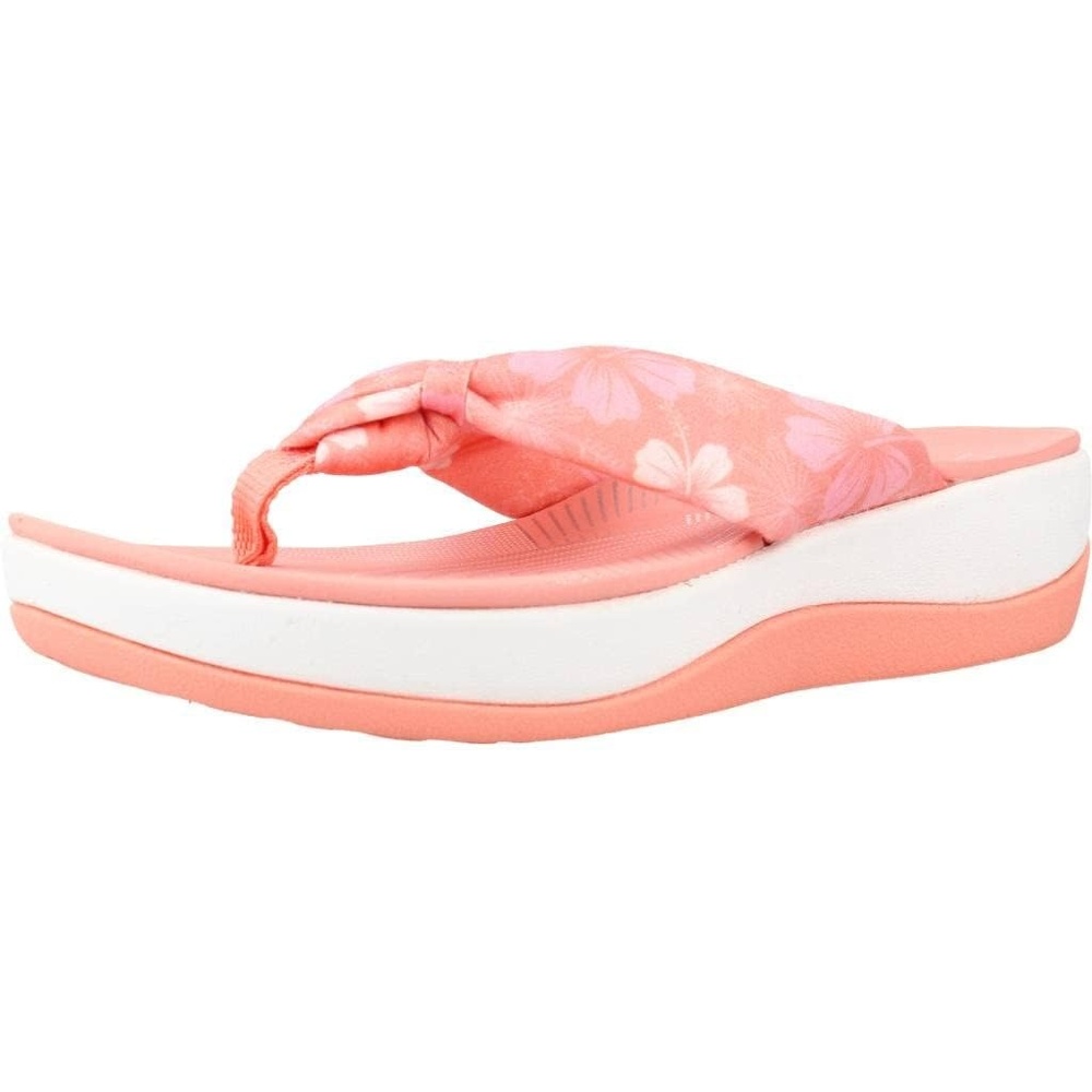 image:imageClarks Womens Arla Glison Flip FlopDark Peach White Textile