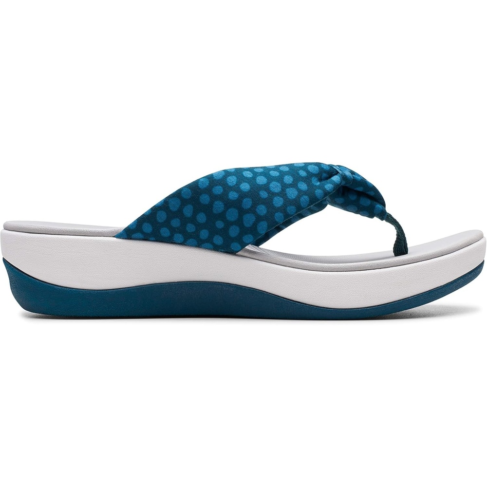 image:imageClarks Womens Arla Glison Flip FlopDark Teal Textile Aqua Dots