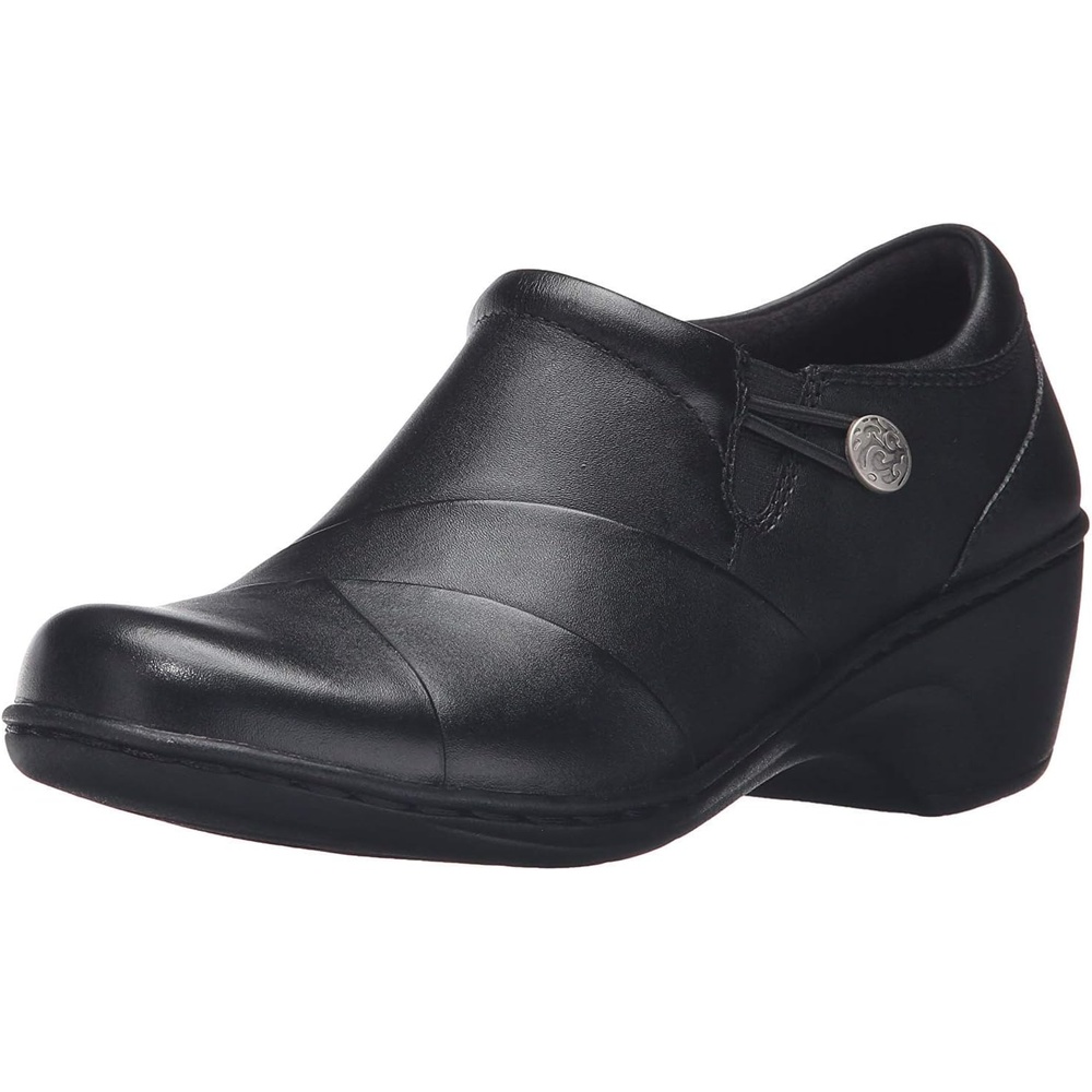 image:imageClarks Womens Channing Ann SlipOn LoaferBlack Leather