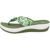 White Textile W Green Palms