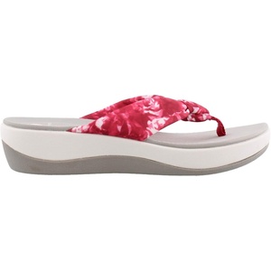 Clarks Women’s Arla Glison Flip Flop(Bright Rose Floral)