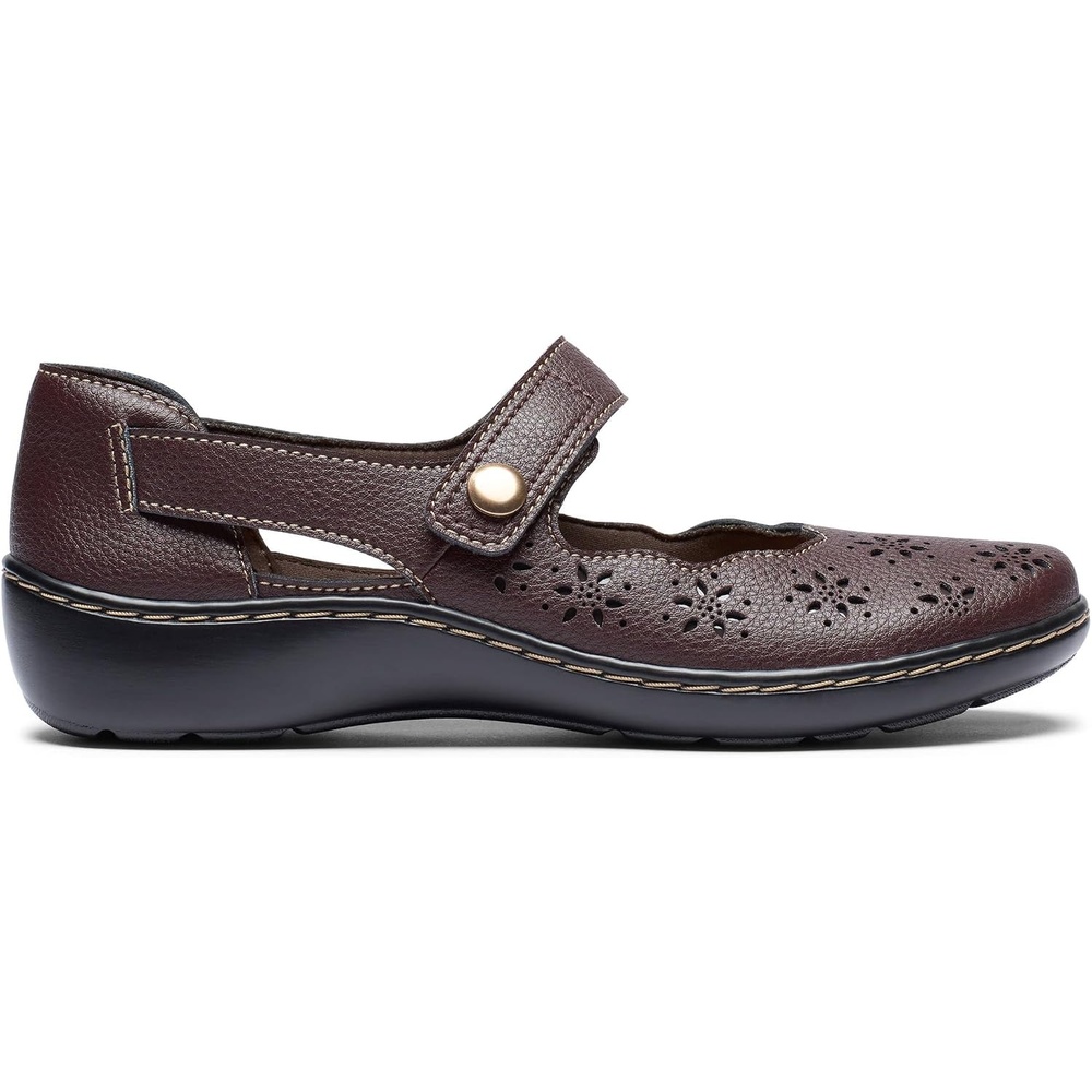 image:imageClarks Womens Cora Mary Jane FlatBlack Leather