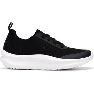 Clarks CloudSteppers Women’s Solevana Ria Sneaker, Black Textile, 7.5 Narrow US